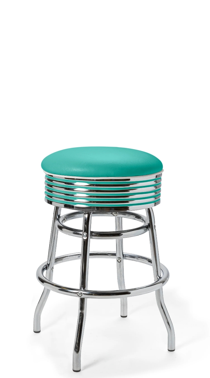 Palace Barstool WP66 Chrome Turquoise BelAir Furniture