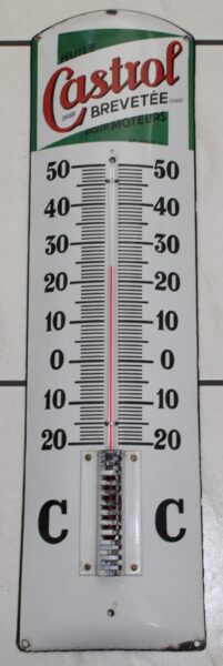 Castrol Thermometer Emailschild 2