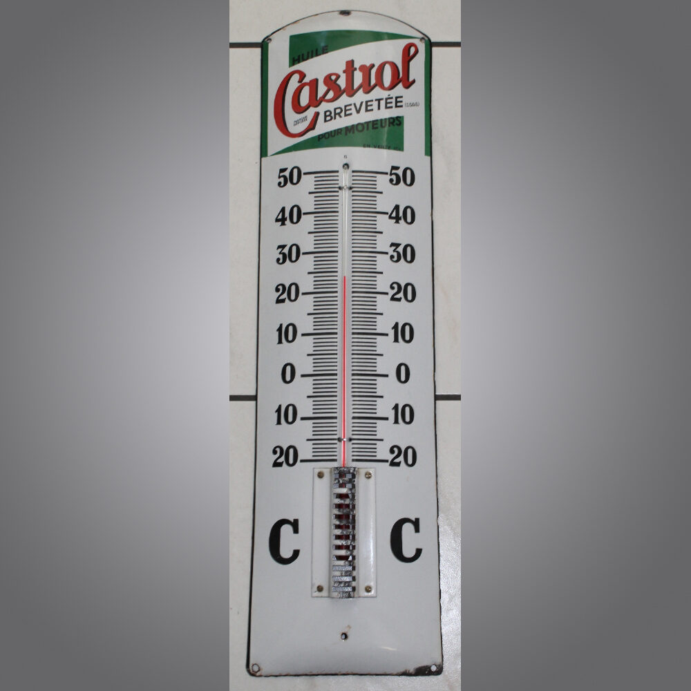 Castrol-Thermometer-Emailschild