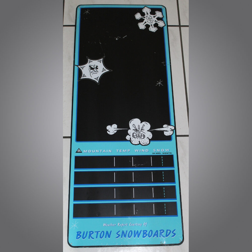 Burton-Snowboard-Blechschild
