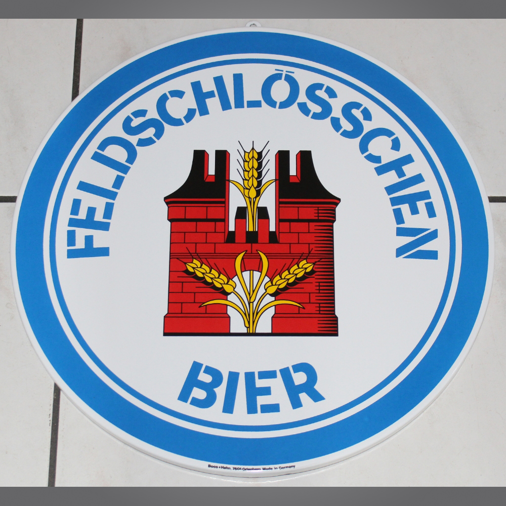 Feldschlösschen-Bier-Emailschild
