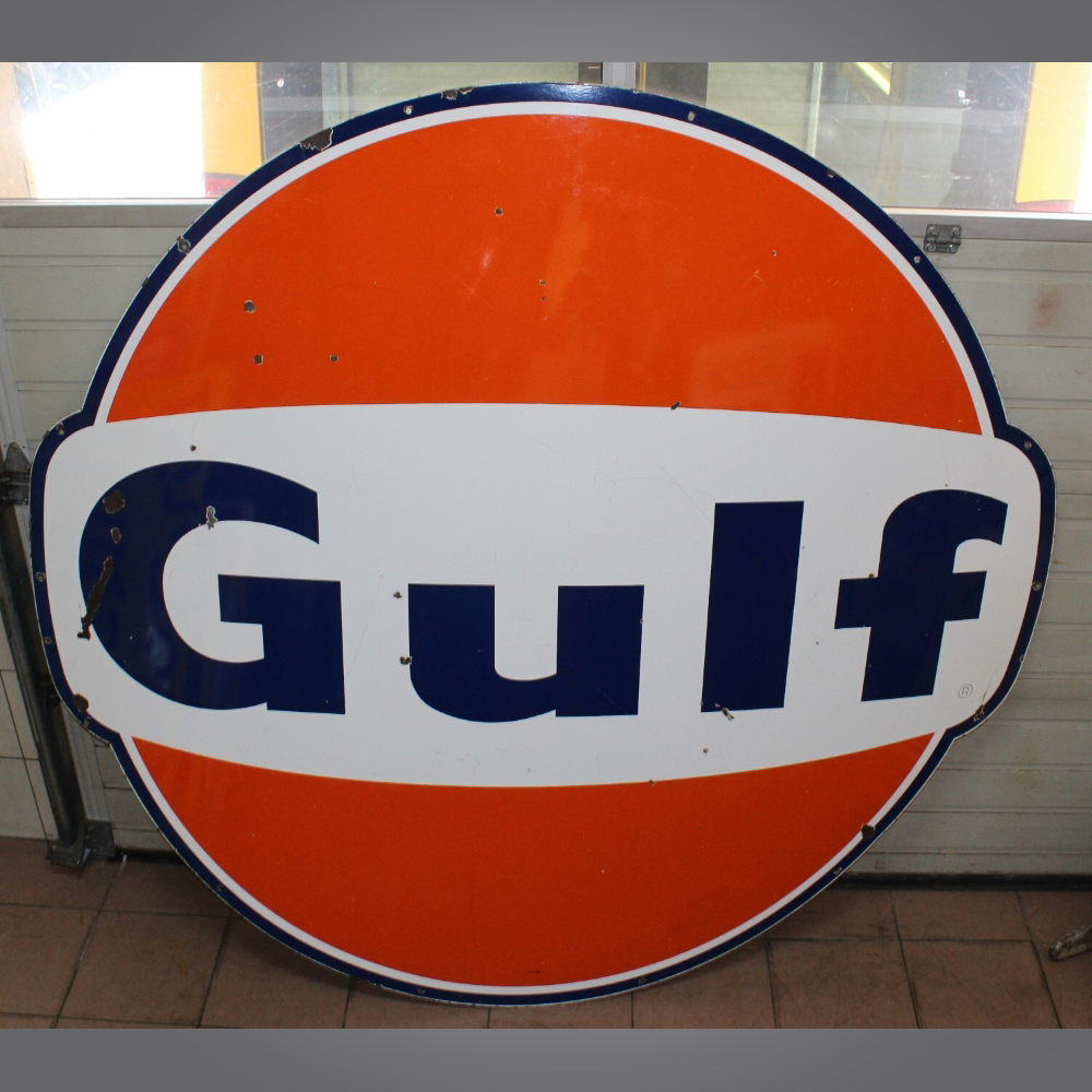 Gulf-Emailschild-SPS 1966