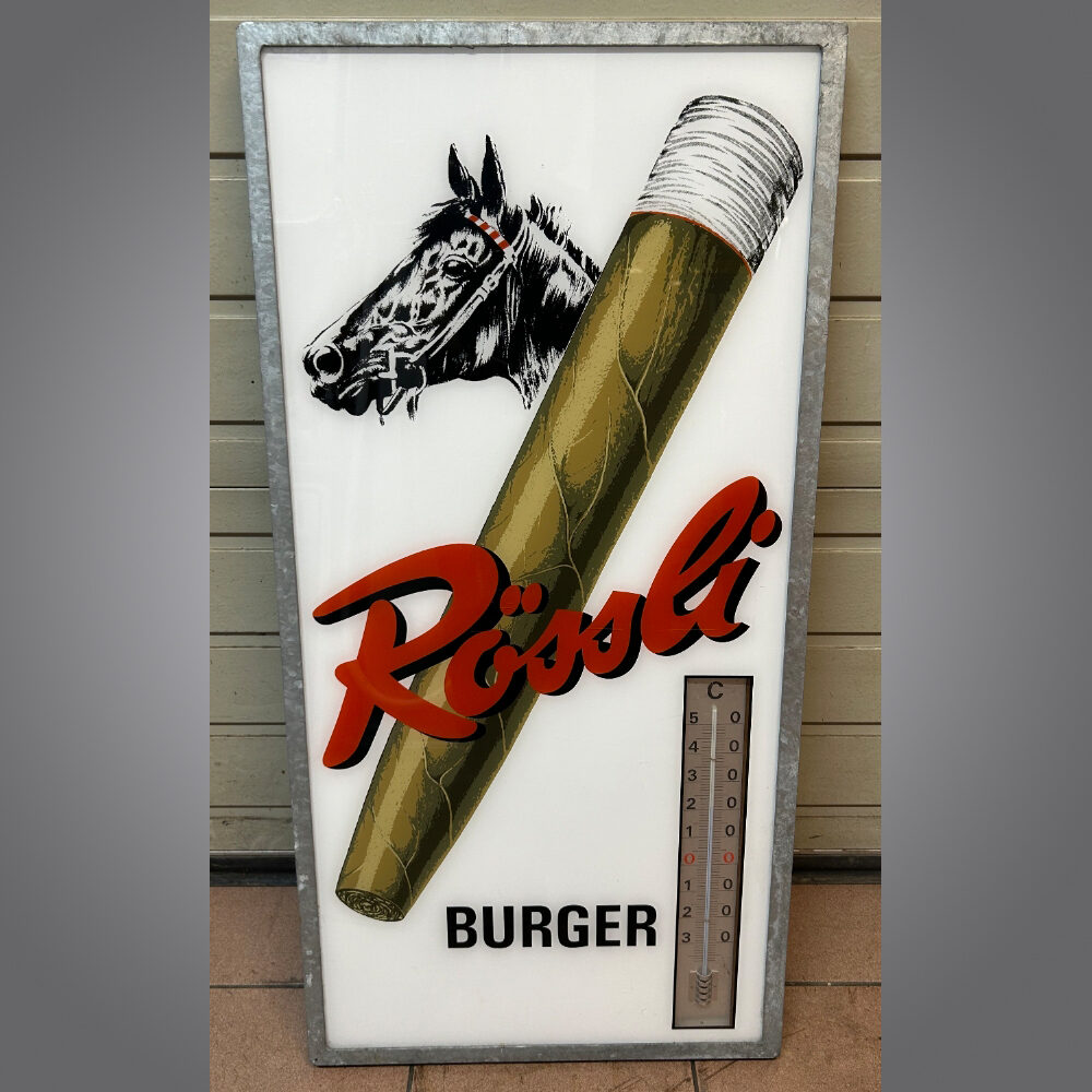 Rössli-Thermometer-Plexiglas-Schild