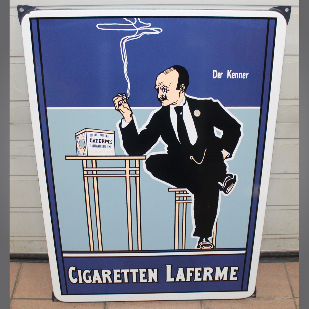Laferme-Cigaretten-Emailschild