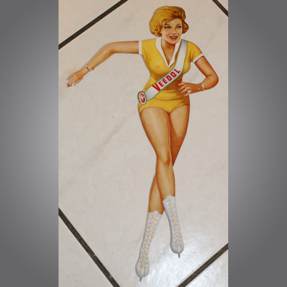 Veedol-Pin-Up-Blechschild-Schärpe