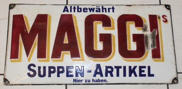 Maggis Emailschild Gross 1