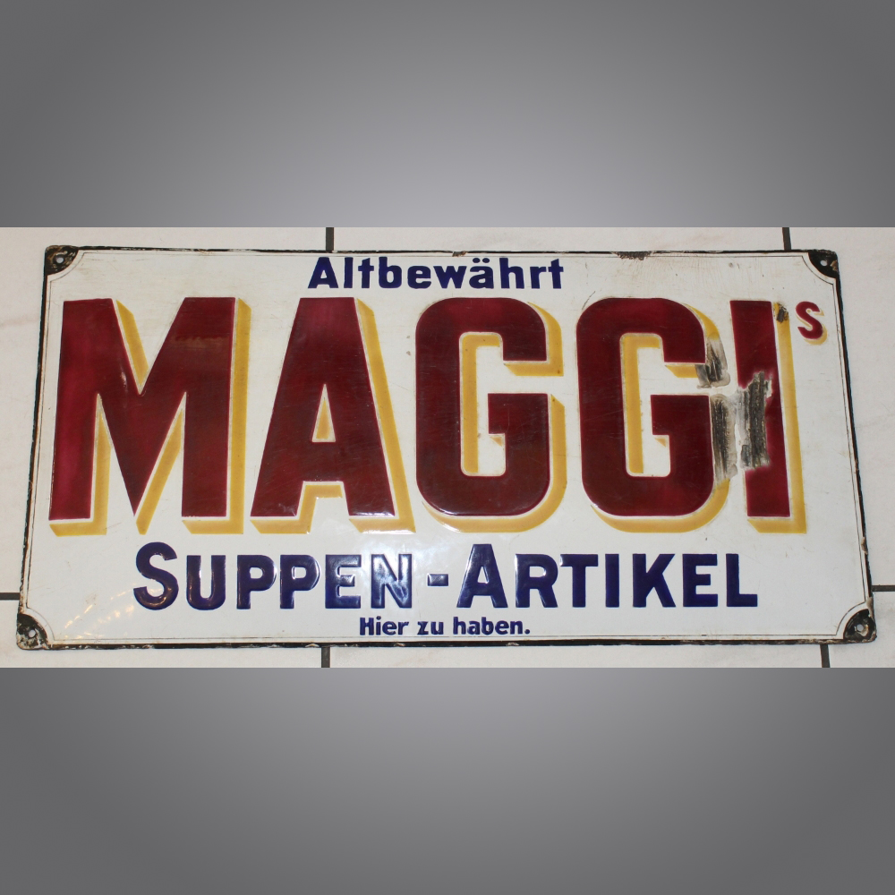 Maggis-Emailschild-Gross